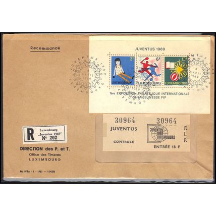 FDC Luxembourg Souvenir Sheet (No Cachet-LaBle/A) Box0446