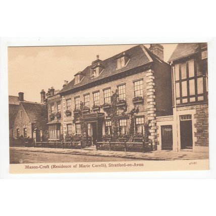 Mason-Croft Residence of Marie Corelli Stratford-on-Avon Postcard 46686