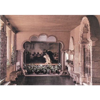 Spanish Cloister Isabella Stewart Gardner Museum Boston Postcard unused VGC