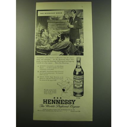 1949 Hennessy Cognac Advertisement - The Hennessy Hour