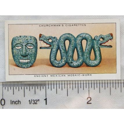 1935 Churchman's Treasure Trove No. 47 Ancient Mexican Mosaic-work