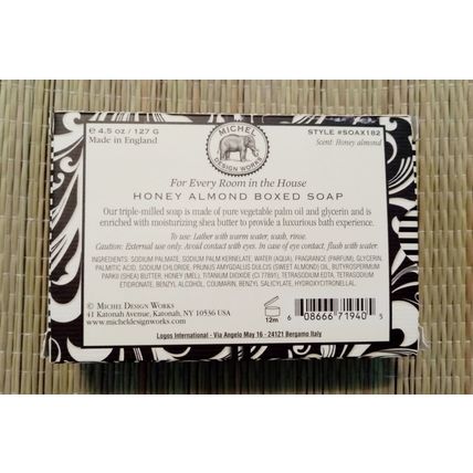 Honey Almond Moisturising Shea Butter Soap with Almond Oil 127g