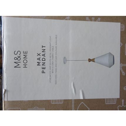 M&S Home Max Pendant Ceiling light ES E27 42W 42 Watt