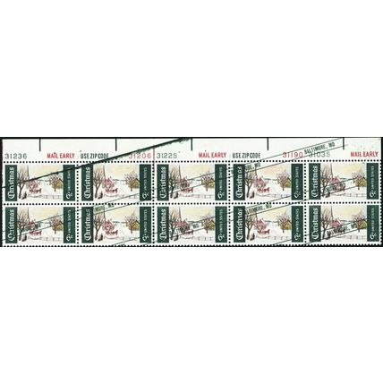 1384 Var, Baltimore, MD Shifted Pre Cancel Plate Block of Ten Error Stuart Katz