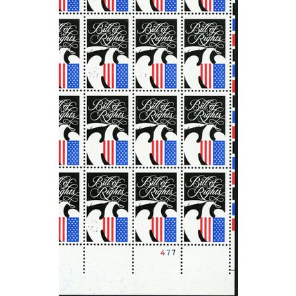 2421a, 25¢ MNH Transitional Color Omitted Error Sheet of 50 - Stuart Katz