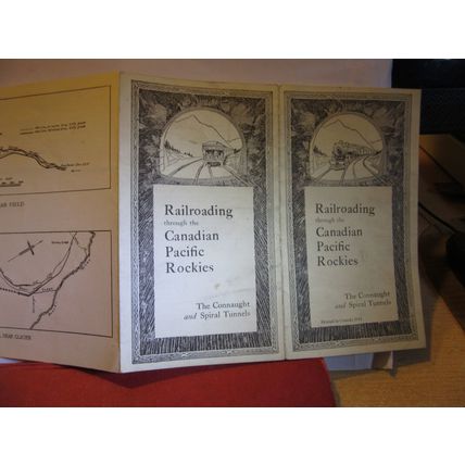 Tunnels, RAILROADING THROUGH THE CANADIAN PACIFIC ROCKIES 1924 8 page leaflet =