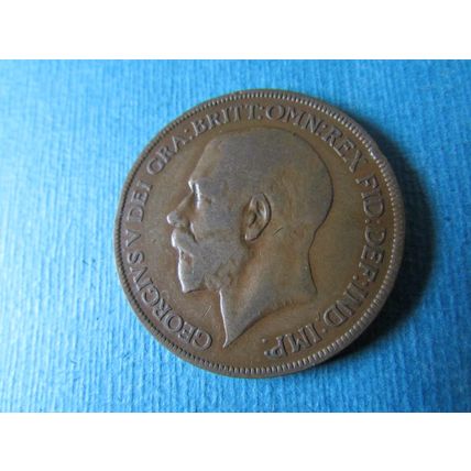 1922 GEORGE V ONE PENNY FREE POST.