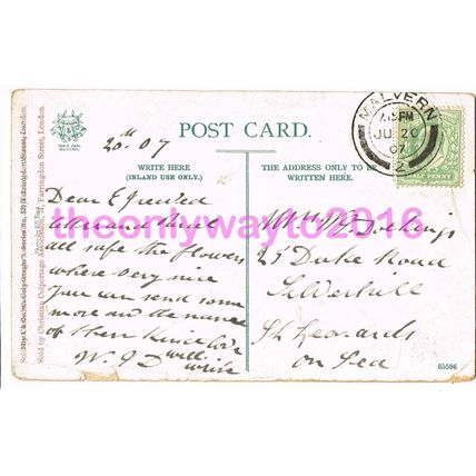 Monument, London, 1907, Postcard