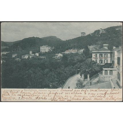 Panorama dal Capo III, Bordighera, 1905 - Reincke Cartolina