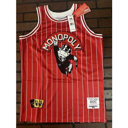 MONOPOLY Red Headgear Classics Basketball Jersey ~Never Worn~ L