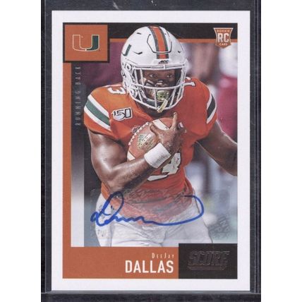 2020 Score Rookie Autographs #392 DeeJay Dallas