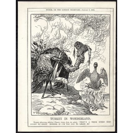 TURKEY IN WONDERLAND 1913 Frederick Henry Townsend PUNCH CARTOON PAGE