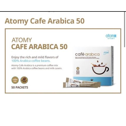 2 Atomy 50 Sticks Cafe Arabica Instant coffee Arabica Coffee & Natural Casein