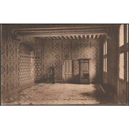 Chambre de Catherine de Médicis, Le Château, Blois, c.1910s - Lévy CPA LL83