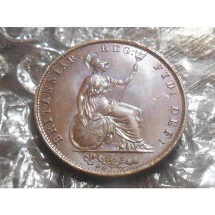 1853 Victoria half-penny.