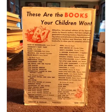 Old Book Five Little Peppers At School W/Dustjacket By Margaret Sidnney 1937