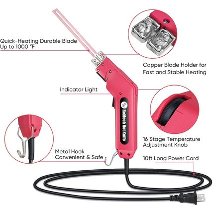 ROMECH Foam Cutter Pro Electric Hot Knife, 200W Styrofoam Cutting Tool Kit- with