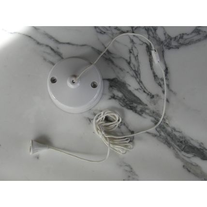 6Amp Ceiling Pull Cord Switch 1 Way Bathroom Toilet Light Switches 6A White