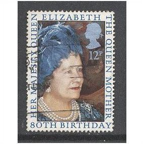 80th Birthday of Queen Elizabeth the Queen Mother stamp.Fine Used.nb13