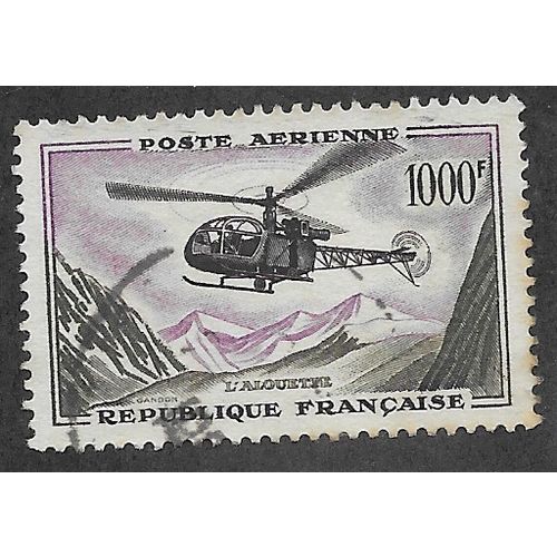 FRA 1957 1000F 'AIR - L' ALOUETTE' FINE USED (EBID59-332)