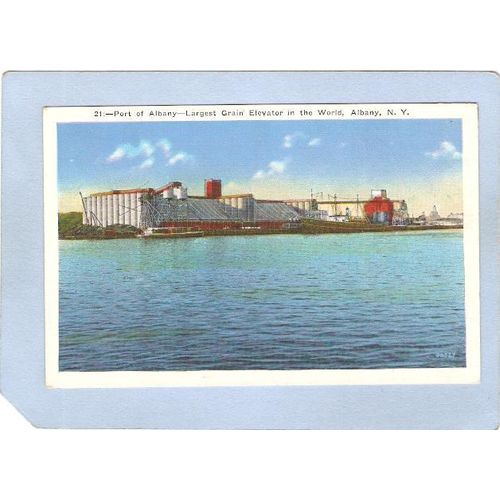New York Albany Port Of Albany Largest Grain Elevator In The World ny_box2~341