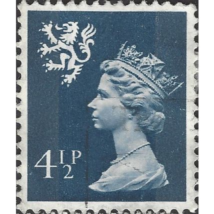 SCOTLAND, Queen Elizabeth II, Machin, blue 1974, 4½p