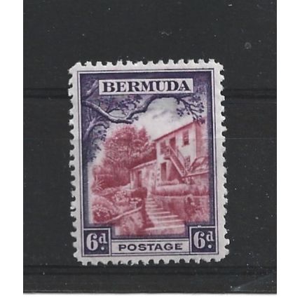 Bermuda.SG104 6d Gardener's Cottage,Par-la-Ville,Hamilton.Mounted Mint.Mar25a