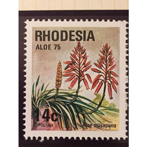 Rhodesia QEII 1975 Succulents 14c Aloe Musapana Unmounted Mint NHM SG 517 stamp
