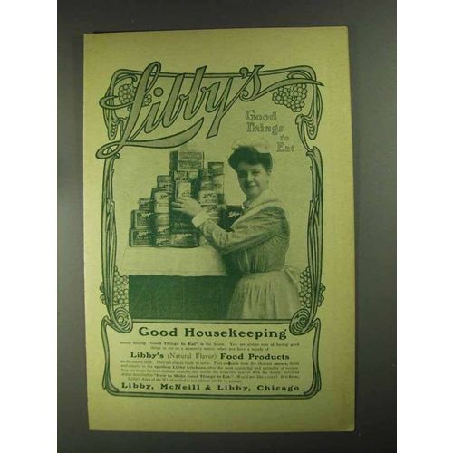 1903 Libby's Food Ad - Good Things To Eat - NICE!