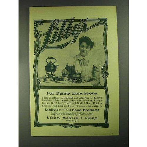 1903 Libby's Peerless Dried Beef Ad - Dainty Luncheons