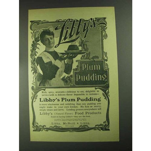 1903 Libby's Plum Pudding Ad