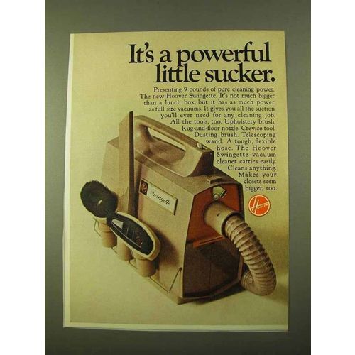 1970 Hoover Swingette Vacuum Cleaner Ad - Little Sucker