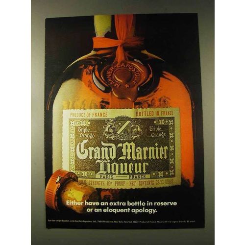 1976 Grand Marnier Liqueur Ad - Extra Bottle in Reserve