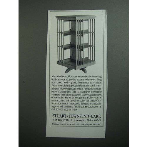 1989 Stuart Townsend Carr Revolving Bookcase Ad