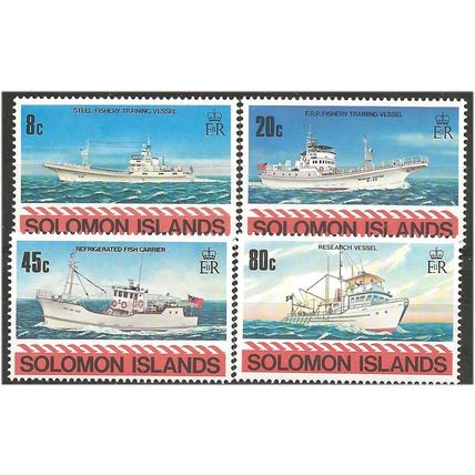 Solomon Island 1980 Fishing Ancillary Vessels Set SG409-12 Unmounted Mint . .. .