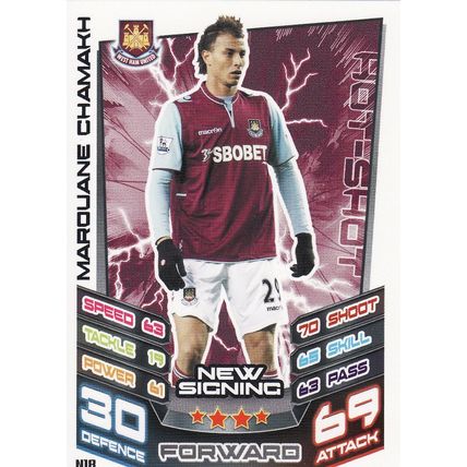 Match Attax Extra 2012/2013 N18 Marouane Chamakh West Ham United