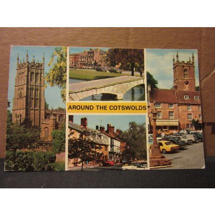 multiview, AROUND THE COTSWOLDS unused postcard Colourmaster PLX6621 =