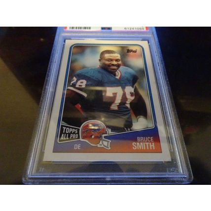 1988 Topps Football Card # 227 Bruce Smith PSA Mint (9) Buffalo Bills