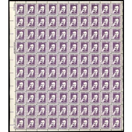 1294, $1 Eugene O'Neill Complete Fresh Sheet of 100 Stamps - Stuart Katz