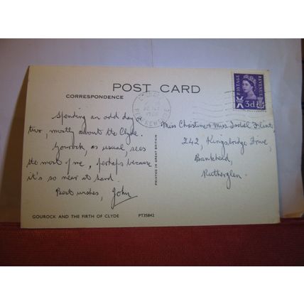 GOUROCK AND THE FIRTH OF CLYDE, vintage used postcard 1968 postmark GOLF =