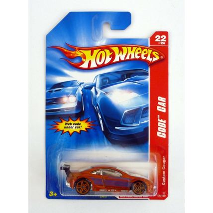 Hot Wheels Custom Cougar #106/180 Code Car 22 of 24 Orange Die-Cast Car 2007