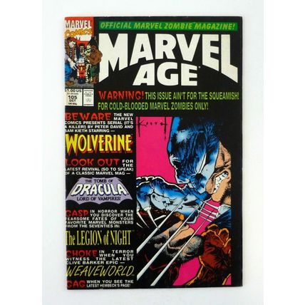 Marvel Age #105 Marvel Comics Wolverine Tomb of Dracula VF 1991