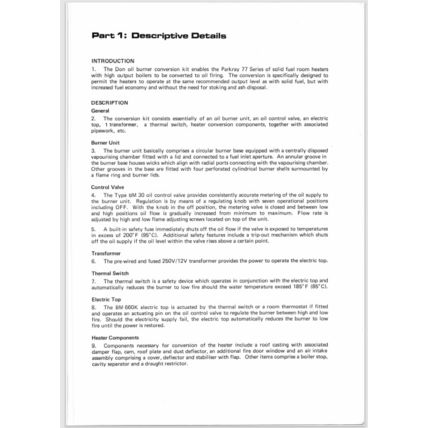 Parkray 77 Series Installation And Servicing Manual 1972 DB283 PDF