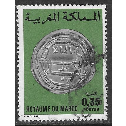 MOROCCO KING OR CHIEFS COIN OR ROYAL SEAL 0.35 USED