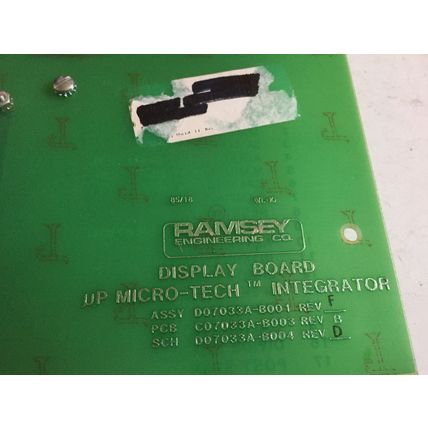 RAMSEY D07033A-B001 REV.F,DISPLAY BOARD,C07033A-B003,UP MICRO-TECH,CZ
