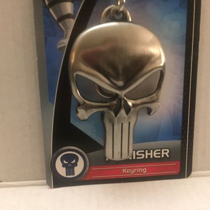 NEW Marvel Punisher Skull Logo Pewter Keyring