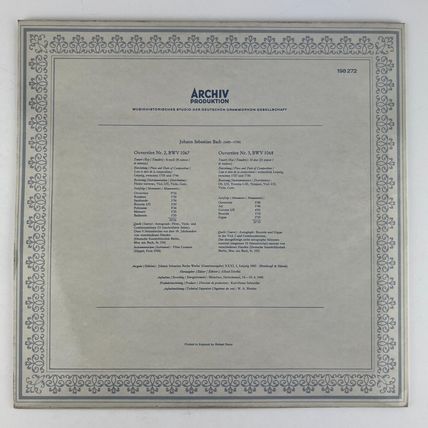 Johann Sebastian Bach Ouvertüre Nr. 2 & 3 Vinyl LP Record Album IMPORT 198 272