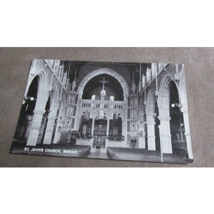 1928 fr real photo Postcard - St Johns Church interior, Sidcup, Kent