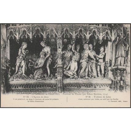 Agonie de Jésus, Pourtour du Chœur, Cathédrale de Chartres, c1910 - Foucault CPA