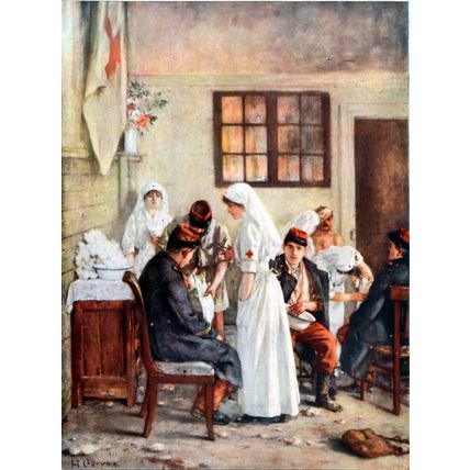 POITIERS STATION AMBULANCE 1915 Henri Gervex FRANCE WORLD WAR I PRINT
